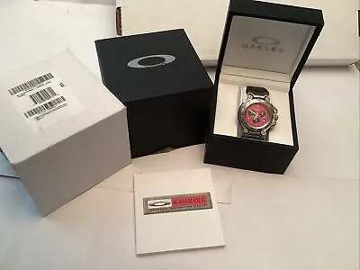 Rare Oakley Crankcase Watch Brand New W/tags Red Dial Black Strap • $995