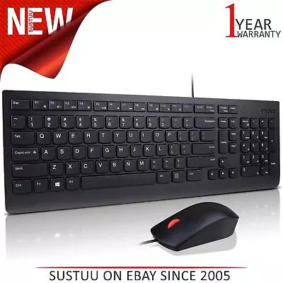 £36.52 • Buy Lenovo Essential 4X30L79921 Wired QWERTY UK Keyboard And Mouse Combo Set│Black