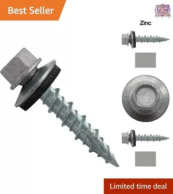 Premium Multi-Purpose Metal Roofing Screws - 10 X 1  - Hex Head - EPDM Washer • $42.97