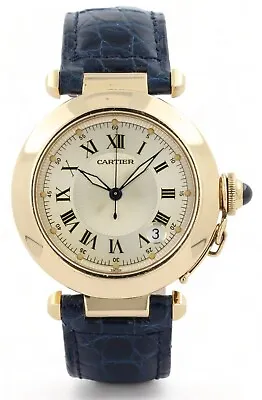 CARTIER Pasha De Cartier Automatic 38mm Solid 18ct 18k 750 Yellow Gold Ref. 1028 • $6125.31