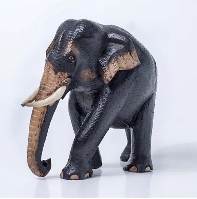 Vintage Hand Carved Wooden Elephant 6  Figurine Sculpture Home Decor Accent Gift • $99.99