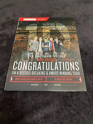 ONE DIRECTION 2014 Congrats Tour Ad '1D' Styles Horan Tomlinson Payne Malik • $5.98