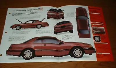★★1987 Ford Thunderbird Turbocoupe Tc Original Imp Brochure Specs Info 87 88★★ • $12.99
