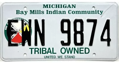 *99 CENT SALE* Michigan BAY MILLS INDIAN COMMUNITY TRIBAL OWNED License Plate NR • $81.01