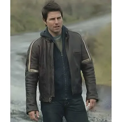 Tom Cruise War Of The Worlds Real Leather Jacket - 100% MONEY BACK GUARANTEE!!! • £109.26