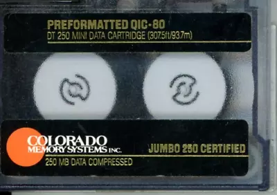 250mb Colorado Memory Systems  250mb Qic-80 Qic 80 Tape / Used Untested • $40