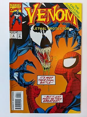 Venom Lethal Protector #6 Marvel Comics 1992 VF/NM White Pages • $12.99