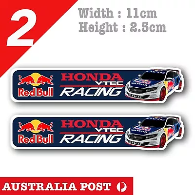 Red Bull HONDA VTEC Racing Team Vinyl  Stickers • $7