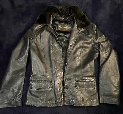 Vintage 80s Maximilian At Bloomingdale’s Leather Jacket Arrow Sz Medium H2 • $90