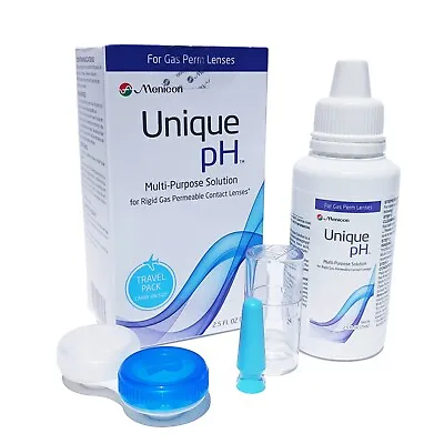 Menicon Unique PH Saline Travel Pack 2.5 Oz & Lumivis Scleral Lens Remover • $39.31