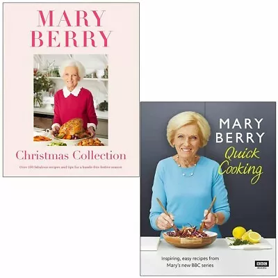 Mary Berry 2 Books Collection Set Christmas Collection & Quick Cooking HB NEW  • £33.99