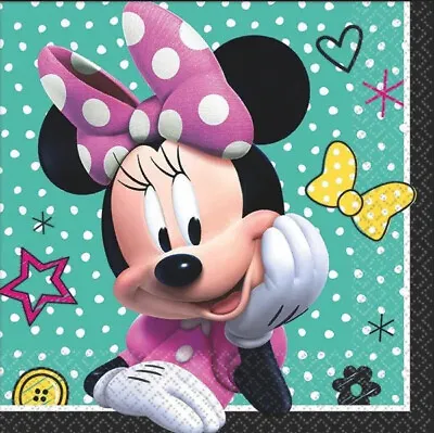 MINNIE MOUSE Happy Helpers Birthday Party Beverage PAPER NAPKINS 16pcs 2-ply • $2.50