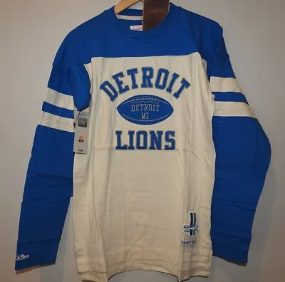 Mitchell & Ness Detroit Lions Swing Pass NFL Long Sleeve New Mens Sizes $80 • $39.99