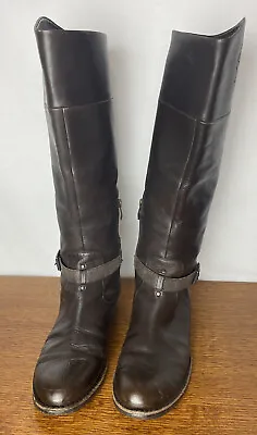 Vince Camuto Women’s 8 B “VC-FLAVIAN” Knee High Brown Leather Riding Boots GUC • $45