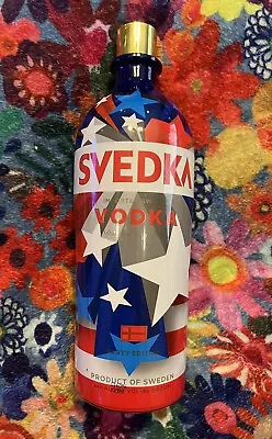 Souvenir SVEDKA Vodka Bottle: PARTY EDITION-  4th Of JULY  (Empty) 1.75L • $10.99