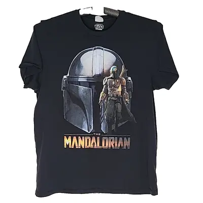 Star Wars Mandalorian T-Shirt Size XL Black 100% Cotton Short Sleeve • $7.73