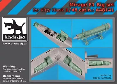 A48141 Mirage F1 Big Set (for KITTY HAWK) BLACK DOG SCALE 1:48 • £57.89