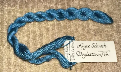 Vintage Alyce Schroth Hand Dyed Spun Silk 20yds Dk. Peacock Embroidery Floss • $9.97