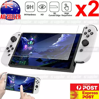 Up To 2X For Nintendo Switch OLED  Tempered Glass Screen Protector HOT • $4.55