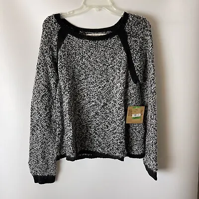 RACHEL Rachel Roy Womens Mohair Blend Knit Fuzzy Sweater Black Large NWT $79 • $24.99