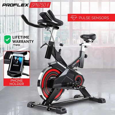 PROFLEX Commercial Spin Bike Flywheel Exercise Home Workout Gym - Red • $370