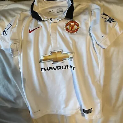 Nike Dri Fit Manchester United Soccer Jersey Kit NWOT Boys M White Chevrolet • $44.99