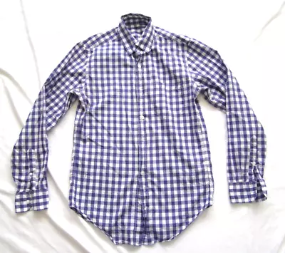 Men's J Crew Light Weight Gingham Button Down Long Sleeve Shirt Sz XS (MT119) • $12.61