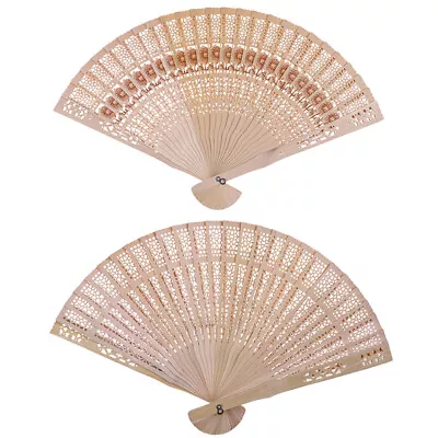 £2.98 • Buy Japanese Folding Fan Wooden Hand Flower Moon Bamboo Pocket Fan XI
