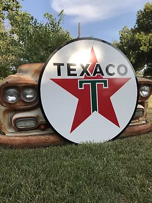 Antique Vintage Old Style Texaco Gas Oil Sign! 40 ! • $425