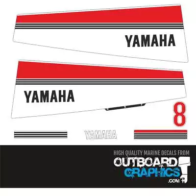 Yamaha 8hp 2 Stroke (1981) Outboard Engine Decals/sticker Kit • $38