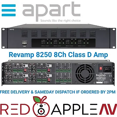 Apart Revamp 8250 8 Channel Class D Amplifier 8 X 250W@4Ω 4 X 500W@8Ω 2U • £1199