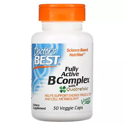 Fully Active B Complex With Quatrefolic 30 Veggie Caps • $13.33