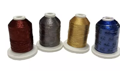 Robison Anton Metallic Embroidery Machine 1000 Yards Thread Spools Lot 4 • $12