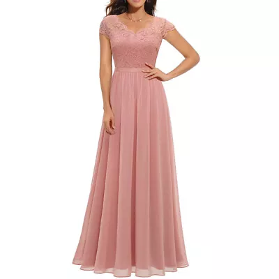 $44.42 • Buy Womens Bridesmaid Dress Evening Party Cocktail Maxi Dress Formal Prom Ball Gown-