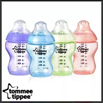 Baby Bottles  Tommee Tippee  4 X 260 Ml. RANDOM COLOURS • £18.99