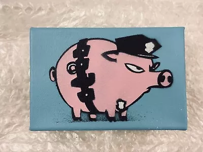 Mau Mau - Pig Cop - Boxed Canvas (banksy Insect Hirst Dface Stik Miss Bugs) • £200