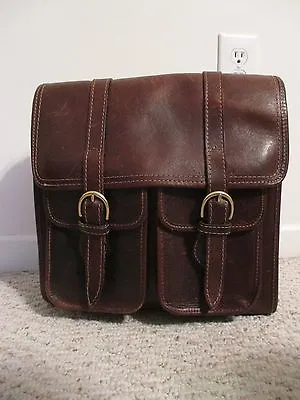 Henry Louis Vintage Mail Bag / Messenger Briefcase Brown Distressed Leather  • $89.99