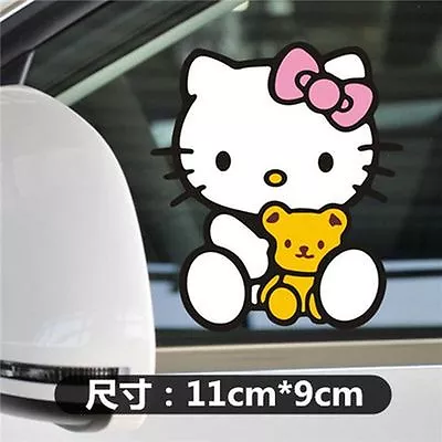 Cute Hello Kitty Holding Bear Car Decal Car Sticker - 1pc • $5.50