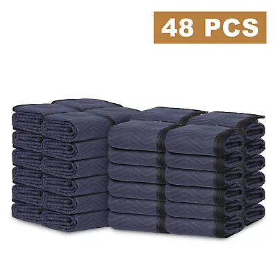 48 Moving Blankets Packing Quilted Protective Shipping Furniture Pads 80  X 72  • $210.58