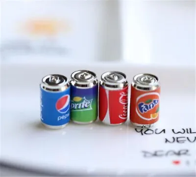 10 Pcs Dollhouse Miniature 1:6 Scale Cola Pepsi Fanta Can Model Drink Canned • $5.99