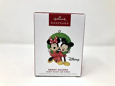 Hallmark Christmas Ornament 2022 MERRY MAKERS Disney Mickey And Minnie Mouse • $14.09
