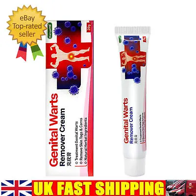  Fast-acting Genital Herpes Wart Remover Treatment Cream | Skin Tag Mole Acumina • £8.41