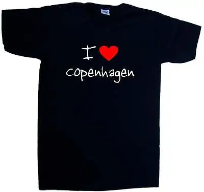 I Love Heart Copenhagen V-Neck T-Shirt • $12.43