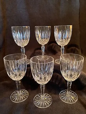 6 Mikasa Crystal Old Dublin Water Wine Glasses Goblets 7” X  3 1/8” West Germany • $39.99