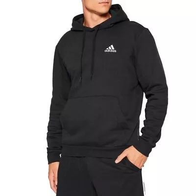 Adidas Feel Cozy Pullover Fleece Hoodie Black Men's XL XLT 3XL 2XLT • $34.99