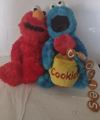 Sesame Street Love To Hug Elmo Talking/Singing + Cookie Monster Plush Toys • $18.89