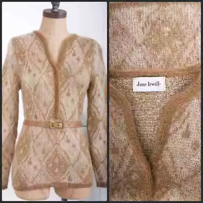 1950s Jane Irwill Mohair Sweater Pin Up Vintage Wool Bombshell Fitted Knit Harle • $88