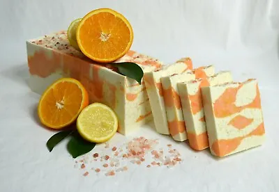 Handmade Orange Lemon Himalayan Salt Soap Vegan Organic  Ingredients NATURAL  • £4.25