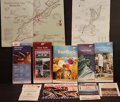 VTG Lot Travel Tourism Brochures Pamphlets New York AAA Maps Tour Guide Ephemera • $14.20