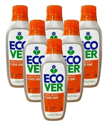 Case Of 6 X Ecover Floor Soap 1 Litre With Natural Linseed Oil Cleans & Protects • £30.19